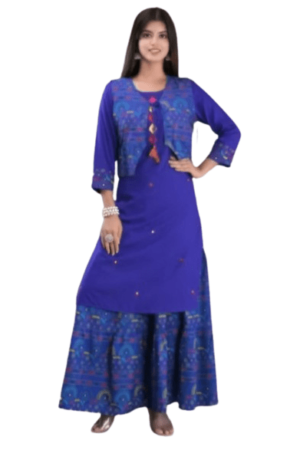 Kurta Skirt And Jacket Suit Set For Woman's XL-42