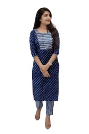 Kurti And Pant Suit Set For Women's M-38