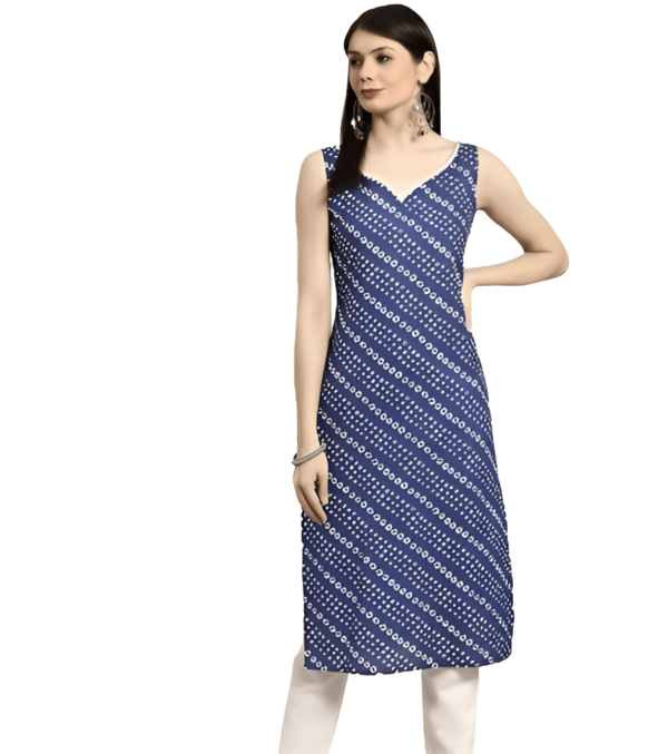 Blue Bandhej Kuri For Womens M-38