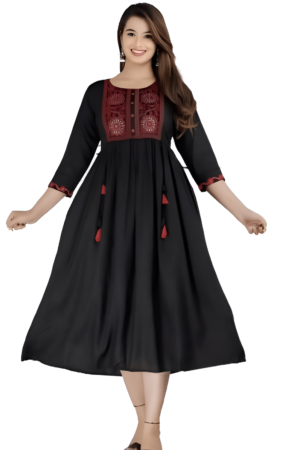 Black Kurti For Girls L-40