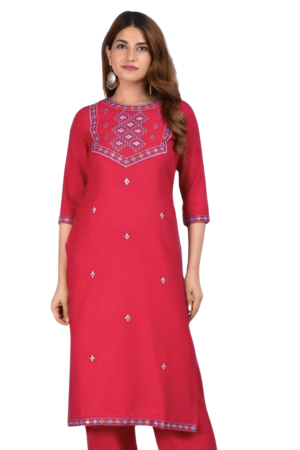 Pink Colour Kurti For Womens S-36