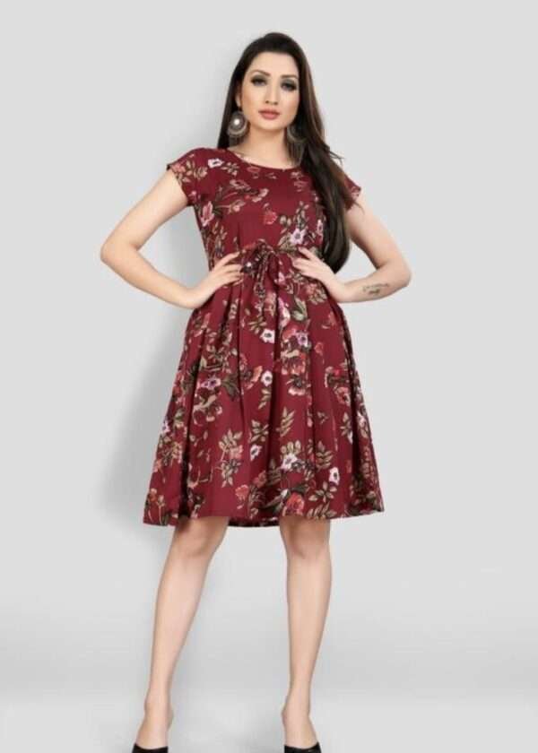 FANCY MULL COTTON PRINTED ONE PIECE DRESS 5001