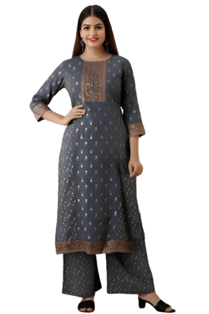 Kurti And Palazoo Suit Set For Women's L-40