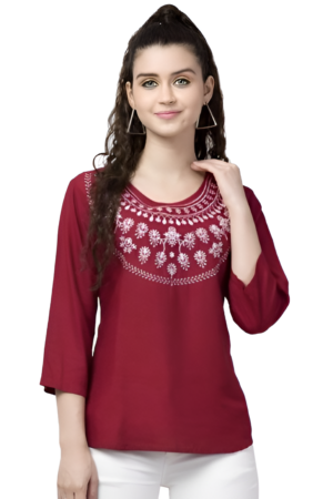 MAROON COLOUR TOP