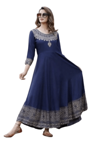 RAYON ANARKALI KURTA L-40